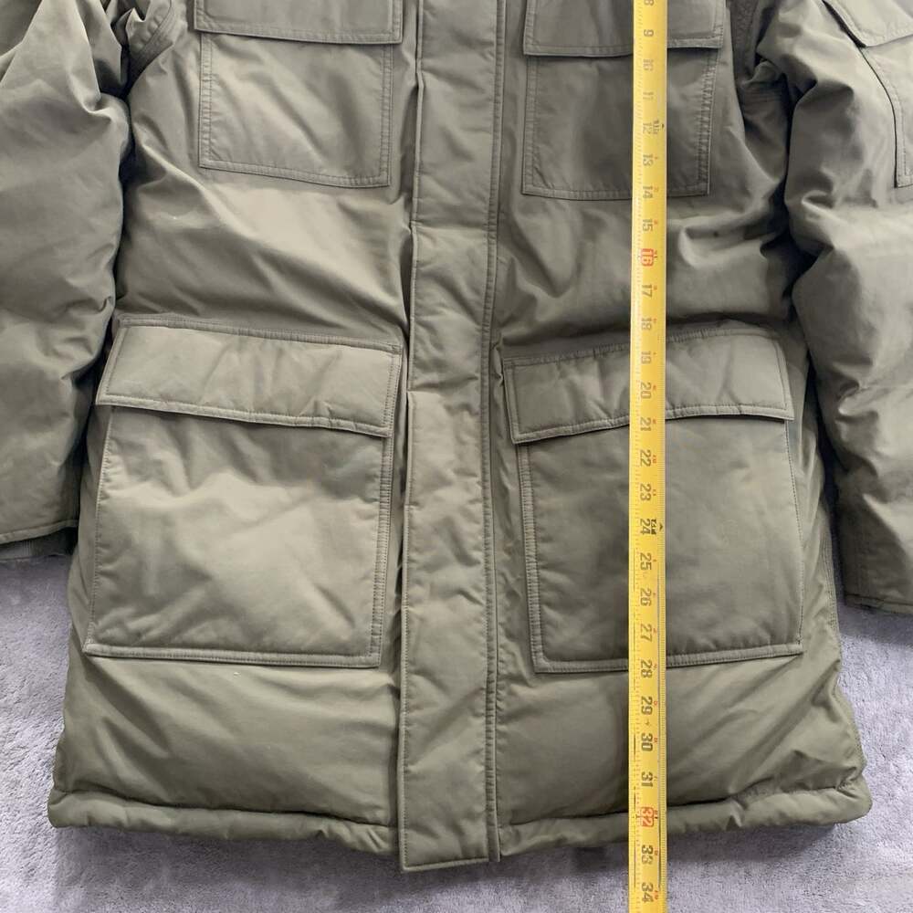 Carhartt Kalkaska Down Snorkel Parka Mens Medium Quilt Lined Army Green Gorpcore - Picture 2 of 13